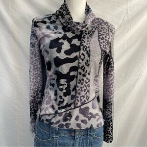 Y2K animal print long sleeve
